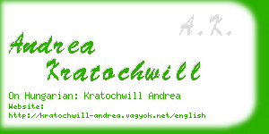 andrea kratochwill business card